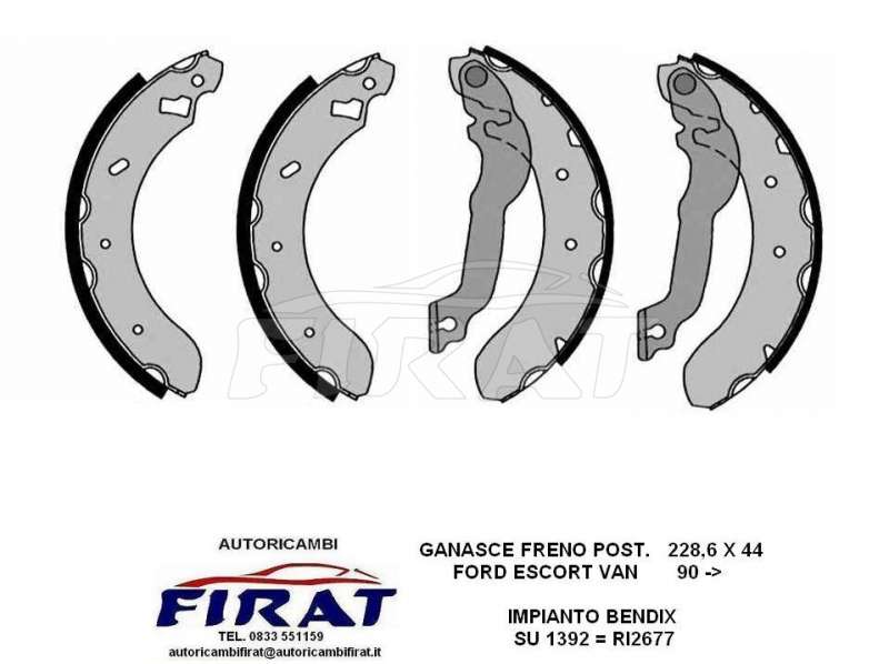 GANASCE FRENO FORD ESCORT VAN 90 -> POST. SU1392